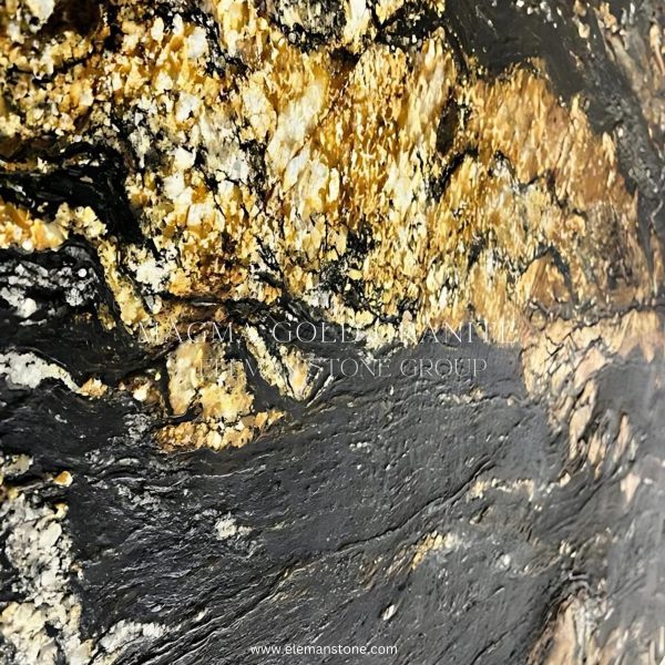 گرانیت ماگما گلد برزیل با رنگ طلایی و الگوی طبیعی