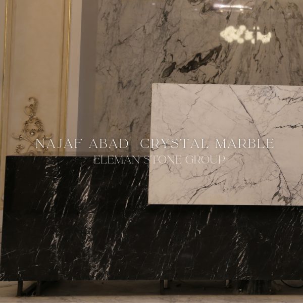 سنگ مرمریت نجف آباد و کریستال چینی پرشین اسکاتو به عنوان پوشش سنگ کانترتاپ