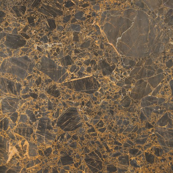 سنگ مرمریت پرشین پورتو با پس زمینه مشکی و خطوط نارنجی