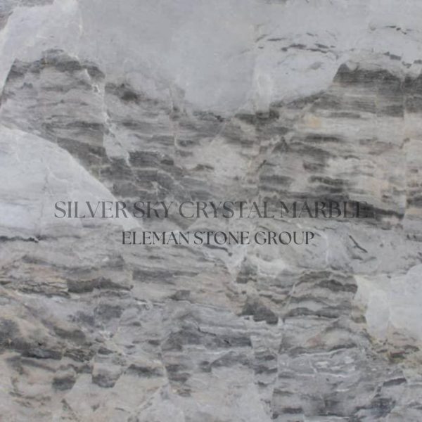 سنگ مرمریت سیلور اسکای با تم رنگی طوسی روشن