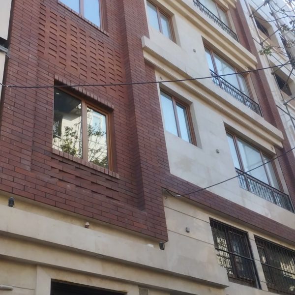 پروژه معماری تلفیق آجر و سنگ در نما