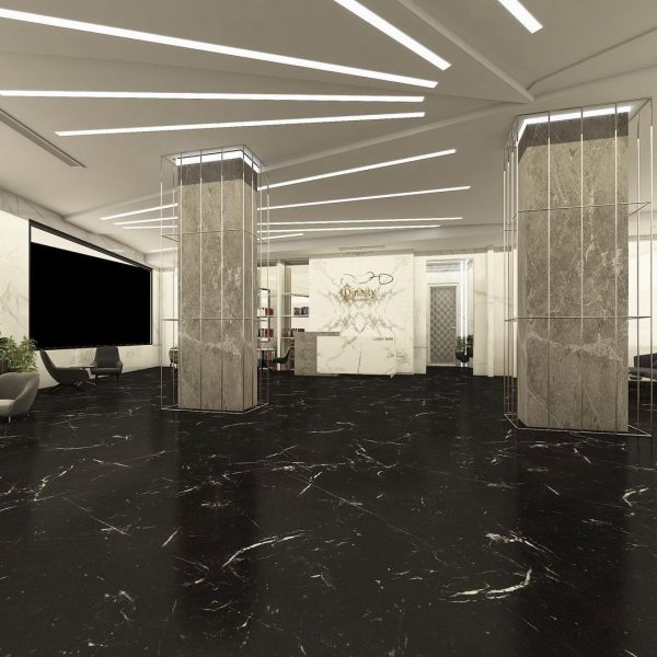 استفاده از سنگ مرمریت نجف آباد و مرمریت پرشین سیلک در طراحی لابی