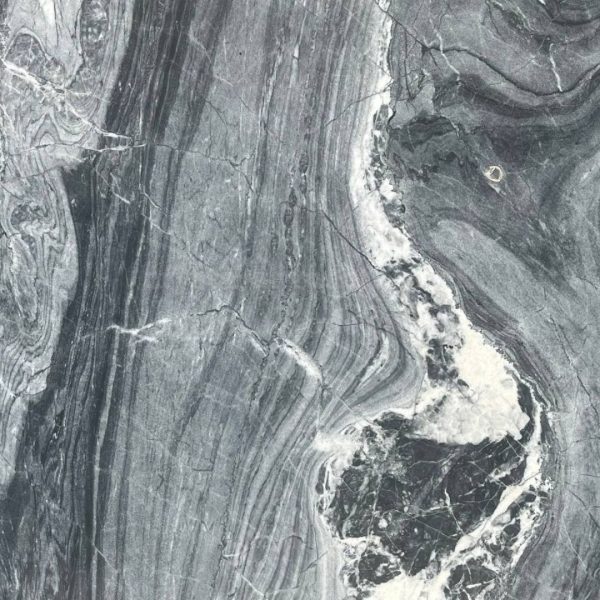 سنگ چینی الیگودرز مشکی با رگه‌های سفید و طراحی مدرن