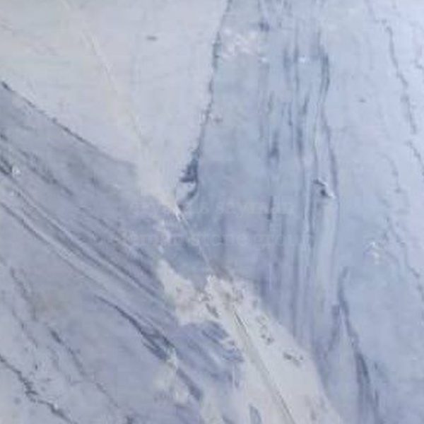 سنگ کریستال چینی سایمان با زمینه سفید و موج‌های آبی رنگ