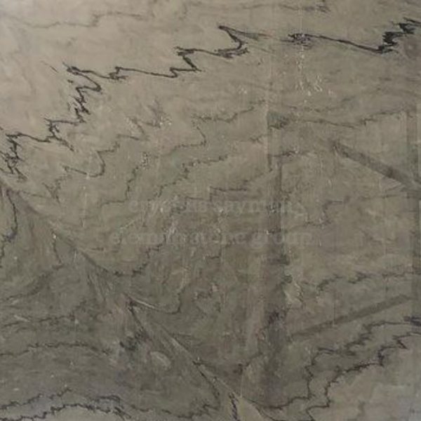 کریستال سایمان سفید با رگه های مواج آبی و خاکستری