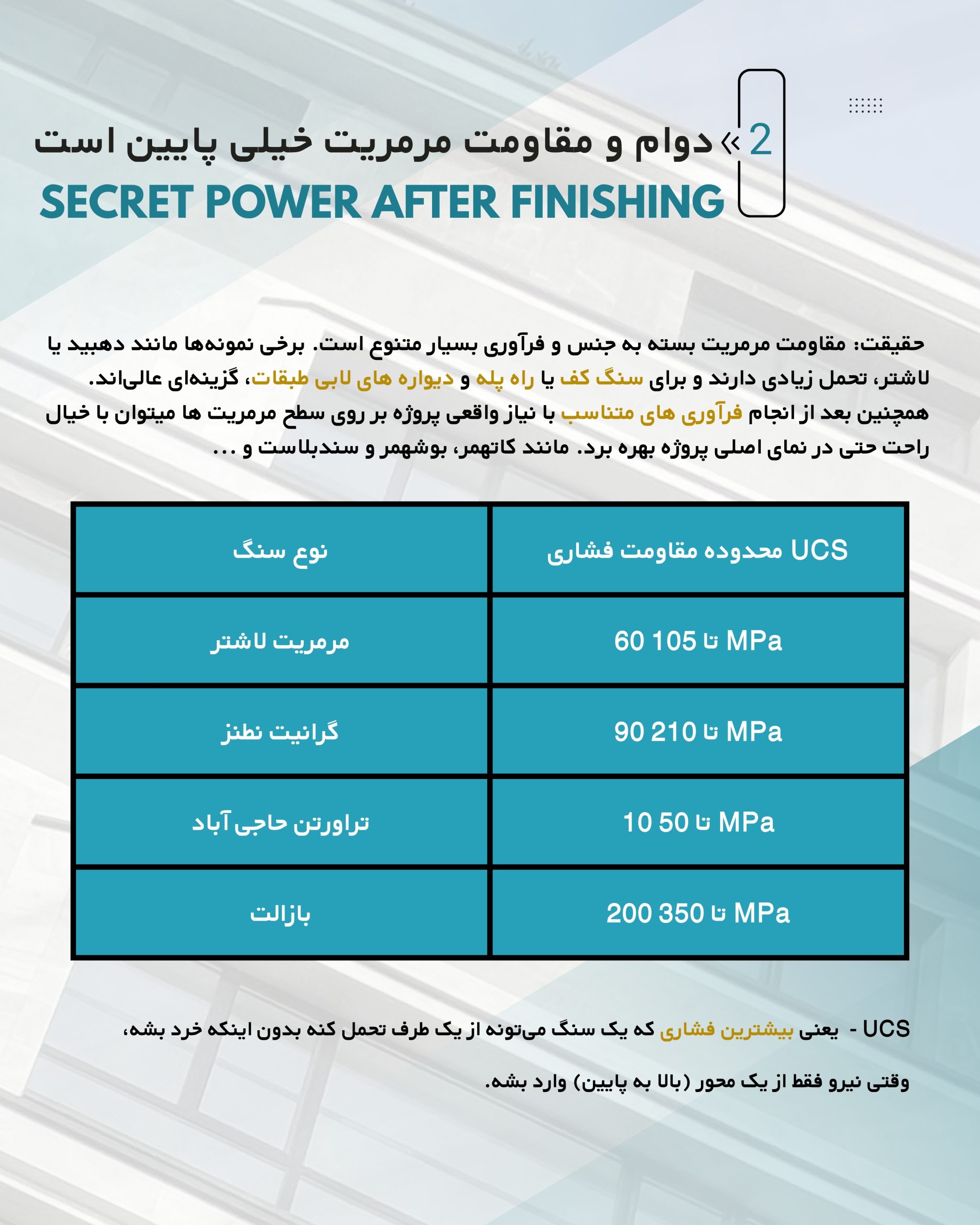 دوام و مقاومت مرمریت خیلی پایین است